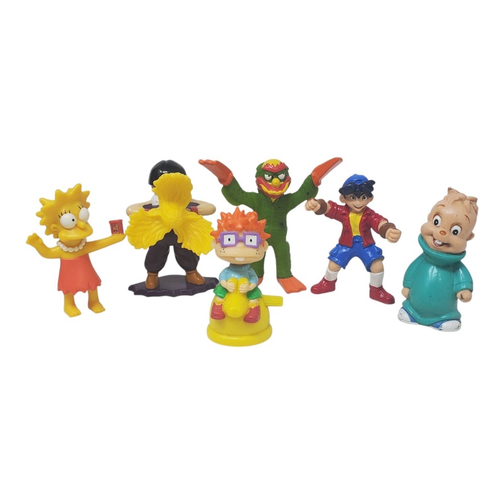 Burger King Toy Lot Of 6 Toy Figures Vintage Simpsons Dragon Ball Z Junk Drawer
